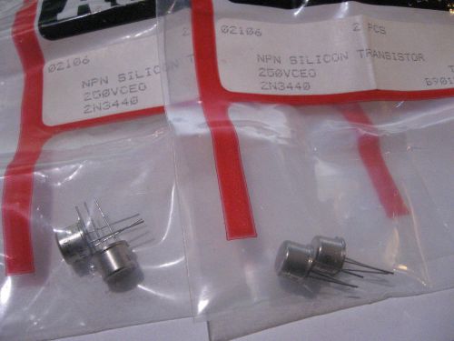 Lot of 4 2N3440 Silicon NPN BiPolar Transistor TO-39 Case - NOS