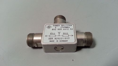 Rohde &amp; Schwarz RVZ 800.6612.52 R&amp;S Power Splitter: 0 - 2700MHz, 50 Ohms, 1 Watt