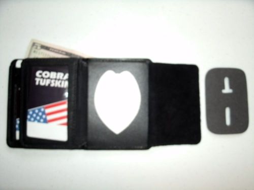 Badge ID Wallet Universal Heart Recessed Cut Out Blackinton B-749 Bi-Fold CT-10