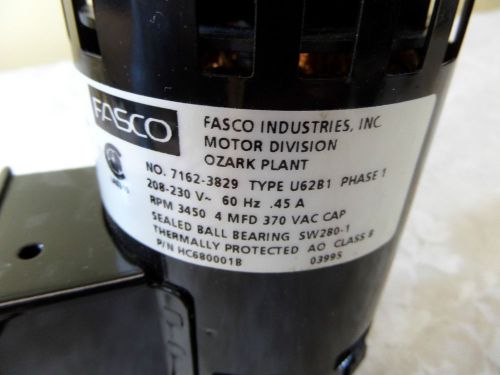 Fasco draft inducer motor new in box 370vac 60hz hc 680 001 208-230v for sale