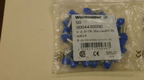 Weidmuller 9004430000 New Blue Wire End Ferrule (14 AWG)