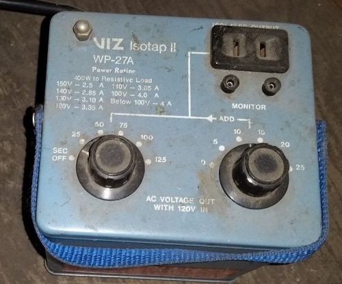 VIZ Isotap II WP-27A Isolation Transformer - 5 Step Adjustable Output