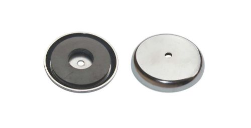 2 pcs of  d2.9&#034; x 0.375&#034; thick  with 0.260 hole round  base magnet (rb-75) for sale