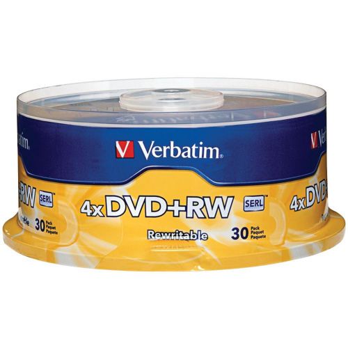 BRAND NEW - Verbatim 94834 4.7gb 4x Dvd+rws, 30-ct Spindle