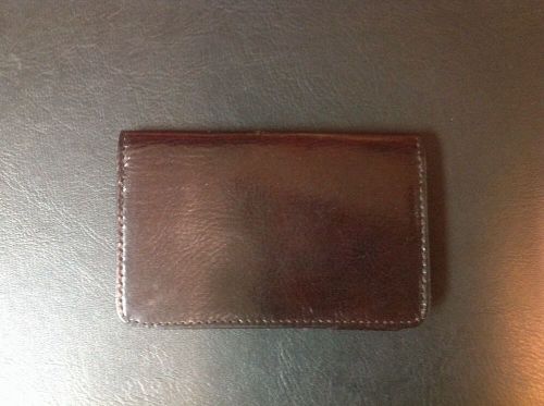 Scully Leather Card Holder In Mocha