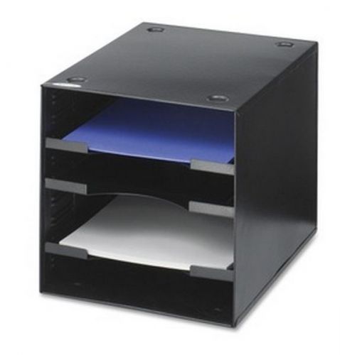 Safco 3112BL Black Steel Desktop Organizer with 4 Compartments:  New in Box
