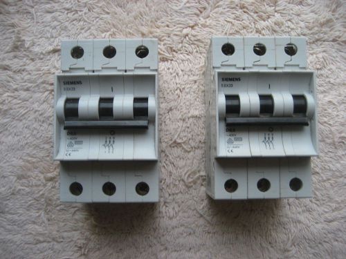 Circuit Breakers 5SX23 Siemens 480 Volt 0.5 Amp 3 phase lot of 2