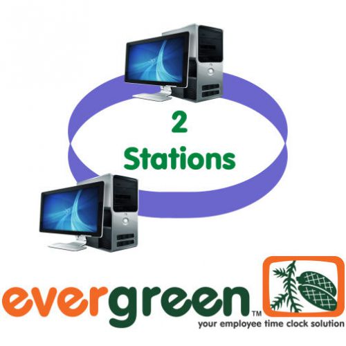 evergreen Employee Time Clock 2-Station NetworkPak