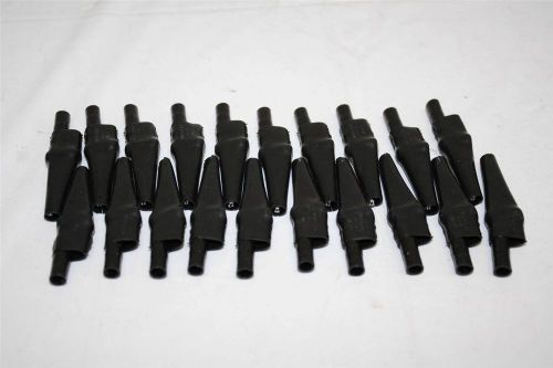 Mueller #63 (Lot of 20) Black Insulated Alligator Clips 10 Amp Made in USA