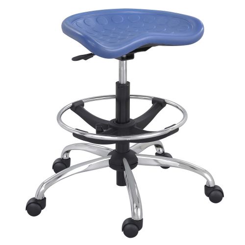 Safco Products Company SitStar Stool with Footring and Casters Blue