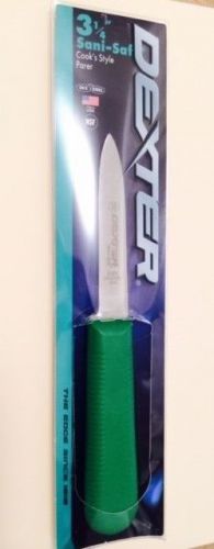 New - DEXTER  3-1/4&#034; Cook&#039;s Style Parer Knife Sani-Safe - Green Handle
