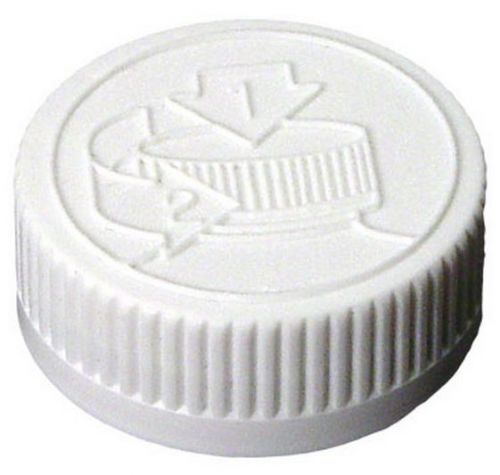 100 x  45/400 white polypropylene child resistant  plastic cap for sale