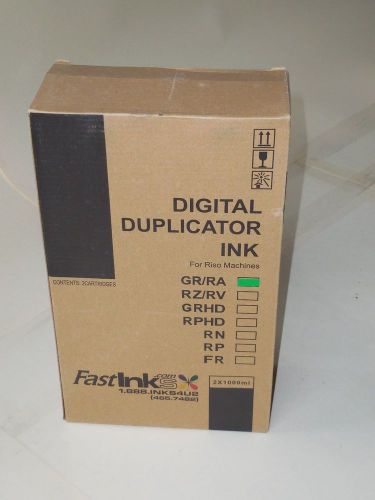 2 1000ml FASTINK Digital Ink -RISO DUPLICATING  MACHINES GR/RA-  GREEN