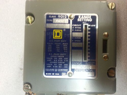 Square d 9012 acw-5 pressure switch for sale