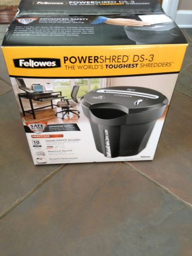 Fellowes Powershred DS-3 Cross-Cut Shredder, Black/Gray #3231001