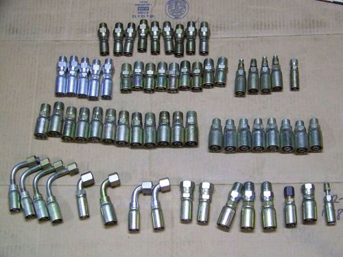 Coll-o-crimp hydraulic hose ends lot of 64 pieces for sale