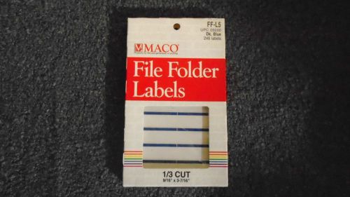 Maco dark blue file folder labels ff-l5 upc 05200 for sale