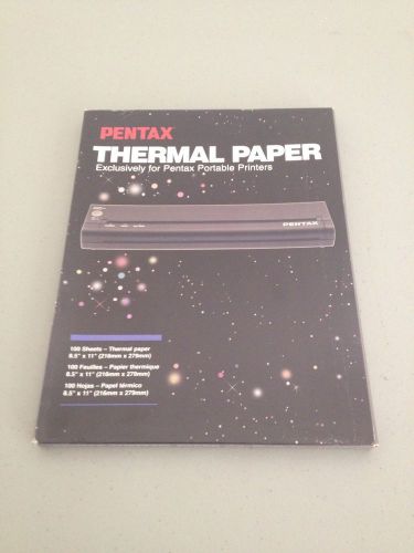 Pentax Thermal Paper For Pentax Printers 100 Sheets in Total NEW