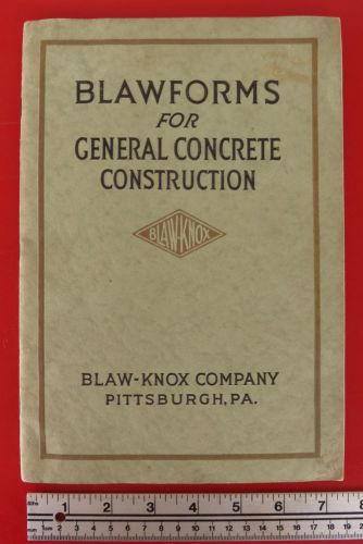 BLAW KNOX 1921 Railway Subway Sewer Tunnel Bridge Engineering Construction  Book
