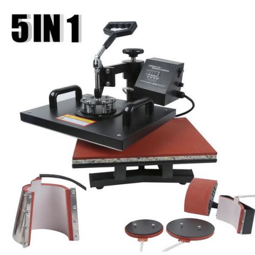 Pro 5 in 1 1400w transfer sublimation hat plate cap heat t-shirt press machine for sale