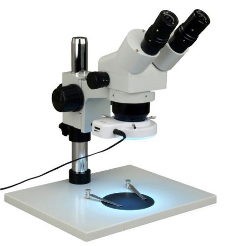 10x-80x binocular stereo zoom microscope+144 led light industrial inspection for sale