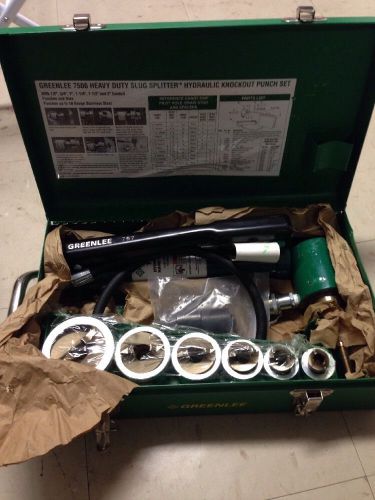 Greenlee 7506 Hydraulic Knockout Set New.