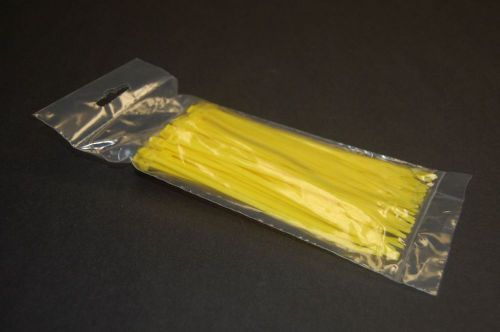Top Seller 100 Yellow 8 inch  Zip Tie Cables Plastic Cable Cord Organizer Wrap