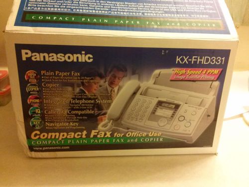 PANASONIC KX-FHD331 PLAIN PAPER COMPACT FAX &amp; COPIER MACHINE CALLER ID PHONE