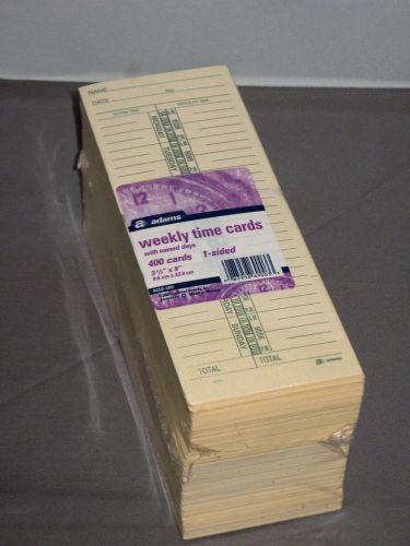 400 weekly 1-sided time cards 3 2/5&#034; x 9&#034; adams 9659 for sale