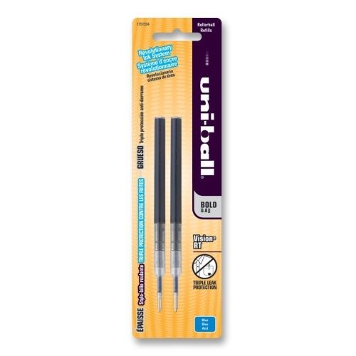 Uni-Ball Vision RT Pen Refill - 0.80 mm - Blue - 2 / Pack - SAN1751594