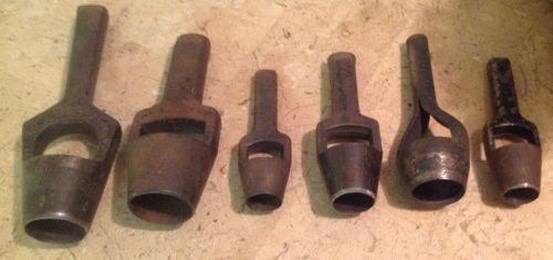 Leather/Gasket Punch/Cutter Size 1/ 9/16, 1 5/8,1 3/4 1,1 1/16, 1 1/4 Lot of Six