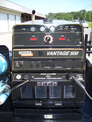 Lincoln vantage 500 welder with aluminum toolbox and new trailer for sale