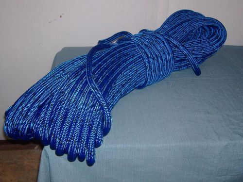 Double braid polyester 5/8&#034;x200 feet arborist rigging tree bull rope blue black for sale