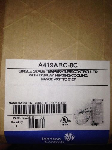 Johnson controls a419abc-8(c) for manitowoc ice 2009053 temperature control for sale