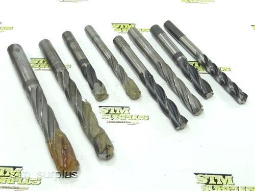 Lot of 8 hss straight shank core drills 5/8&#034; to 1&#034; cle-forge chicago for sale
