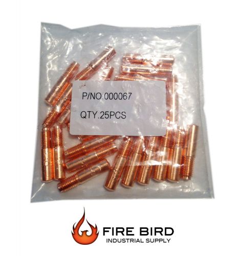Pk of 25 miller style contact tips, series 000067 .030&#034; for mig welding guns for sale