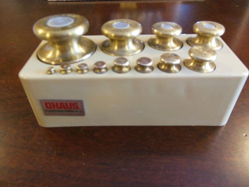 Vintage Brass Ohaus Calibration Balance Scale Weight Set