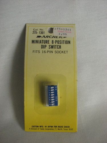 Vtg Electronic New Archer Miniature 8-Position Dip Switch