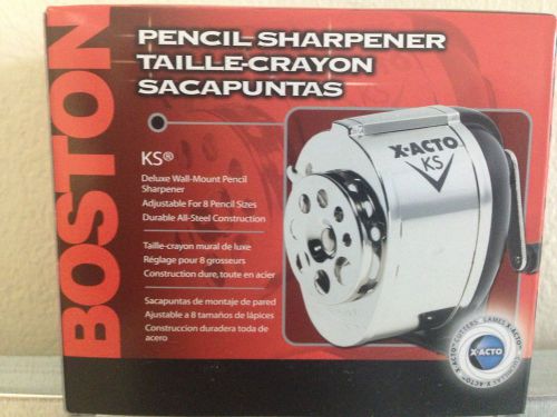 *NEW* BOSTON X-ACTO KS Deluxe Wall-Mount All-Steel Pencil Sharpener