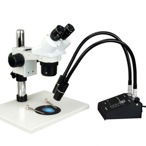 Stereo Binocular Microscope 10X-60X+6W LED Gooseneck Light Electronic Assembly