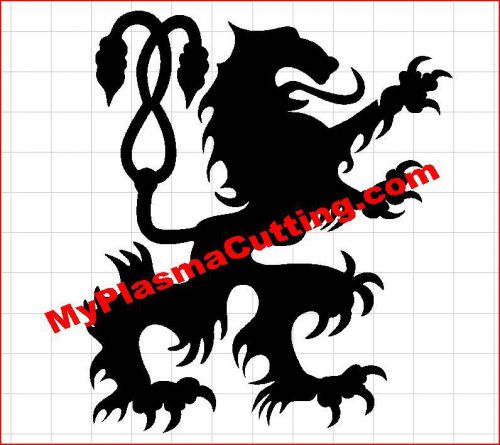 Cadillac Lion CNC ready dxf format clip art for plasma, laser