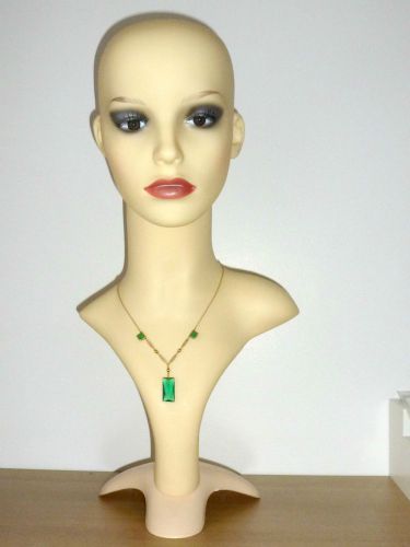 Female display mannequin dummy head for hats, wigs, jewellery necklaces, scarfs for sale