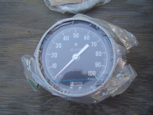 41/2&#034;  0-100psi weksler air pressure gauge for sale
