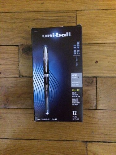Uni-Ball Vision Elite Stick Micro Point Rollerball Pens, 0.5MM, 12 Black Ink Pen