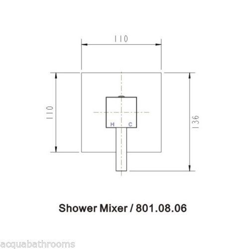 Dora square bathroom bath and shower wall mixer for sale