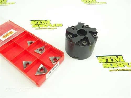SANDVIK 2&#034; DIA INDEXABLE CARBIDE INSERT GROOVE MILL 3/4&#034; BORE + CARBIDE INSERTS