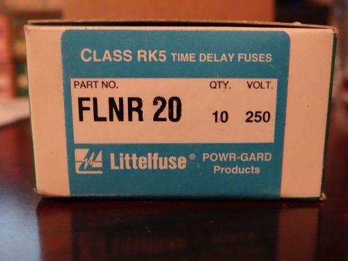 Lot (10) littelfuse flnr-20 20a 250v class rk5 fuse new for sale