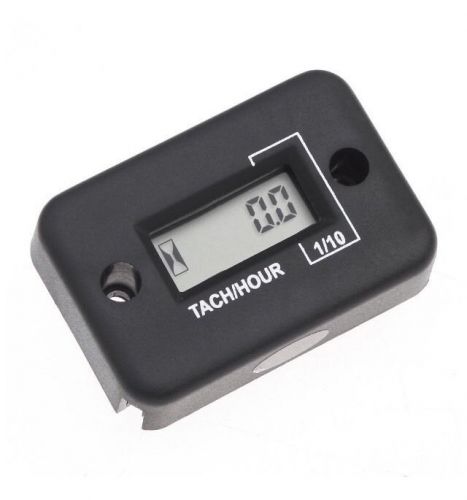 Waterproof Digital Tachometer Tach Hour Meter Gauge LCD for 4 Stroke Gas Engine