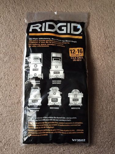 Ridgid VF3502 High Efficiency Dry Pick Up Dust Bags Vacuum 12 - 16 Gal Pack of 2