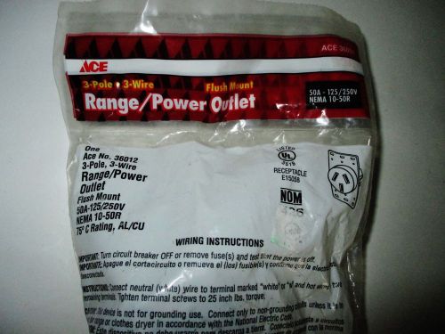 Range/Stove Power Outlet 3 Pole 3 Wire Flush Mount Ace Hardware 36012